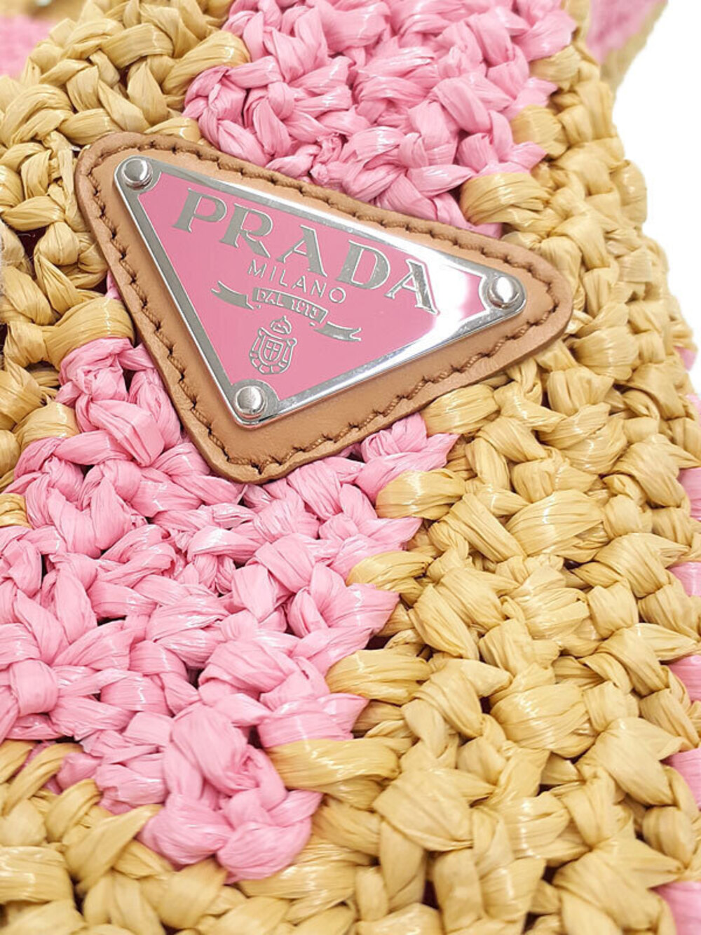 Prada tan pink Tote petalo Crochet Bag - Picture 5 of 9